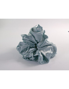 GUMKA DUŻA SCRUNCHIE  DELIKATNA SATYNA ŚR. 16 CM NIEBIESKI 2