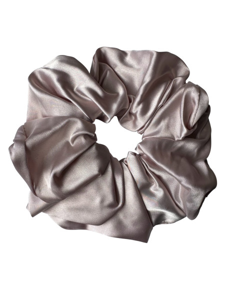 GUMKA DUŻA SCRUNCHIE  DELIKATNA SATYNA ŚR. 16 CM pudrowy róż