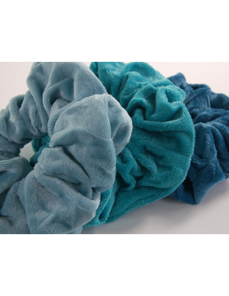 GUMKA DUŻA SCRUNCHIE MEGA XXL AKSAMITNA ŚR. 14 CM CIEMNY TURKUSOWY