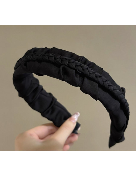 OPASKA do Włosów MARSZCZONA WARKOCZ   Lolita Akcesoria CZARNY