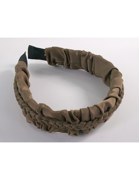 OPASKA do Włosów MARSZCZONA WARKOCZ   Lolita Akcesoria TAUPE