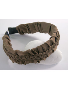 OPASKA do Włosów MARSZCZONA WARKOCZ   Lolita Akcesoria TAUPE 2