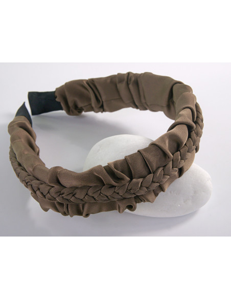 OPASKA do Włosów MARSZCZONA WARKOCZ   Lolita Akcesoria TAUPE