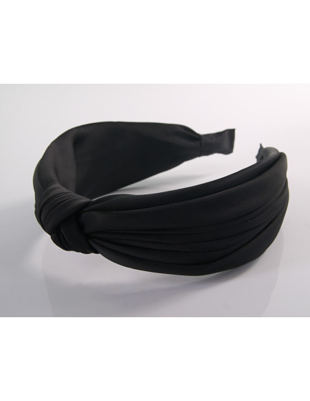 OPASKA do Włosów WĘZEŁ SUPEŁ MARSZCZONA SATYNA Lolita Akcesoria CZARNY