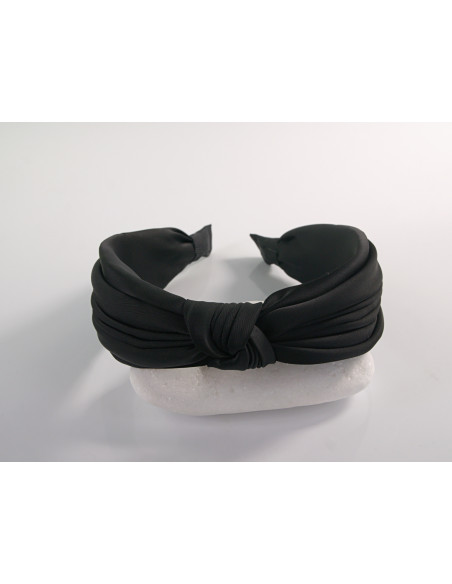 OPASKA do Włosów WĘZEŁ SUPEŁ MARSZCZONA SATYNA Lolita Akcesoria CZARNY