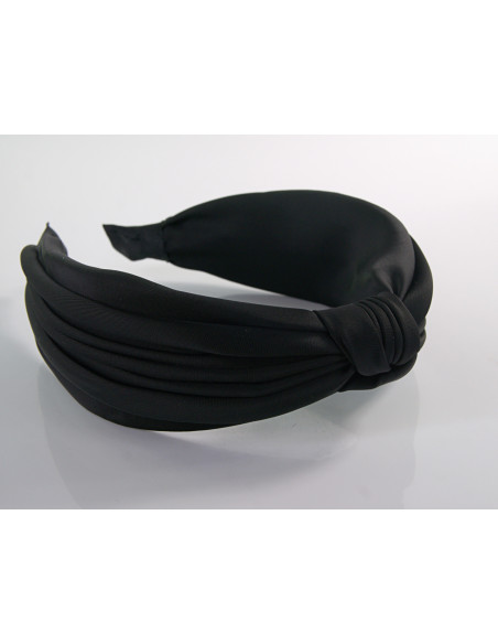 OPASKA do Włosów WĘZEŁ SUPEŁ MARSZCZONA SATYNA Lolita Akcesoria CZARNY