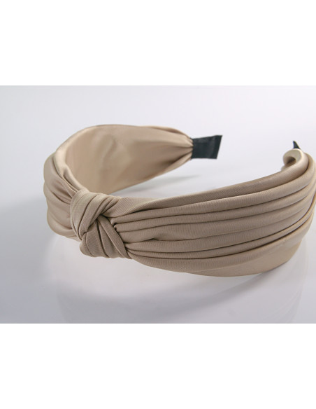 OPASKA do Włosów WĘZEŁ SUPEŁ MARSZCZONA SATYNA Lolita Akcesoria BEŻOWY