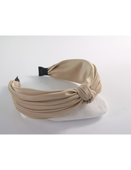 OPASKA do Włosów WĘZEŁ SUPEŁ MARSZCZONA SATYNA Lolita Akcesoria BEŻOWY