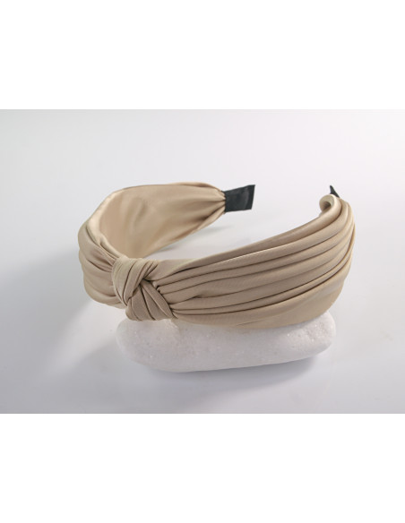 OPASKA do Włosów WĘZEŁ SUPEŁ MARSZCZONA SATYNA Lolita Akcesoria BEŻOWY