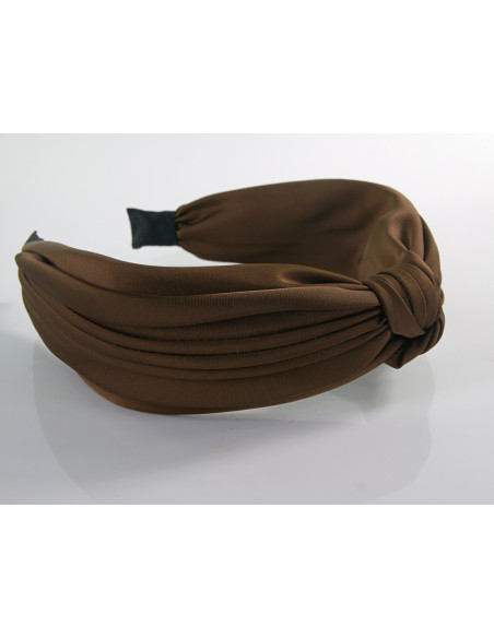 OPASKA do Włosów WĘZEŁ SUPEŁ MARSZCZONA SATYNA Lolita Akcesoria BRĄZOWY