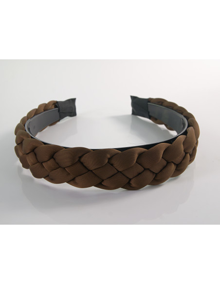 OPASKA do Włosów PLECIONA WARKOCZ   Lolita Akcesoria BRĄZOWY