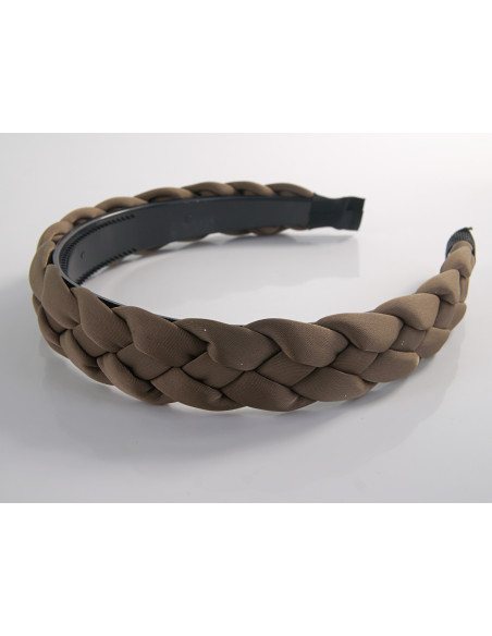 OPASKA do Włosów PLECIONA WARKOCZ   Lolita Akcesoria TAUPE