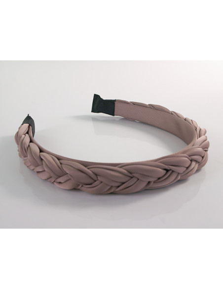 OPASKA do Włosów PLECIONA WARKOCZ SATYNA Lolita Akcesoria RÓŻOWY NUDE