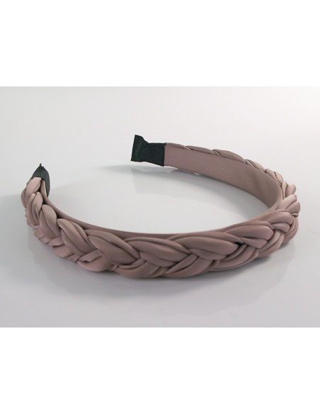 OPASKA do Włosów PLECIONA WARKOCZ SATYNA Lolita Akcesoria RÓŻOWY NUDE