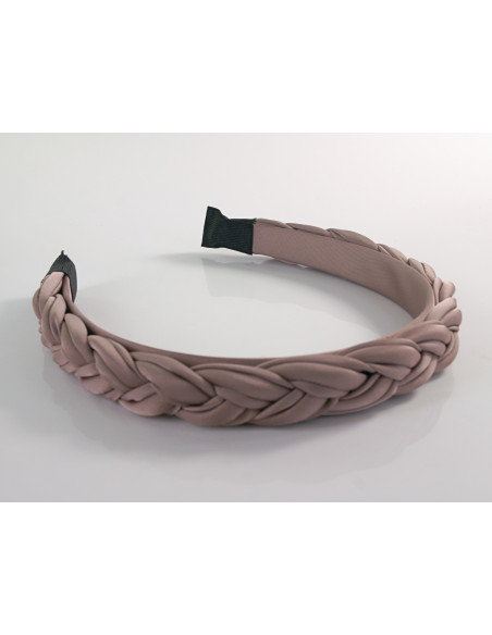 OPASKA do Włosów PLECIONA WARKOCZ SATYNA Lolita Akcesoria RÓŻOWY NUDE