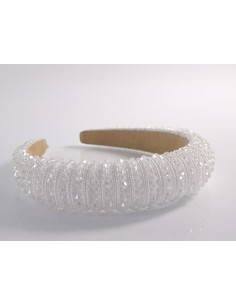 OPASKA do Włosów WIECZOROWA Z KORALIKAMI FASCYNATOR...