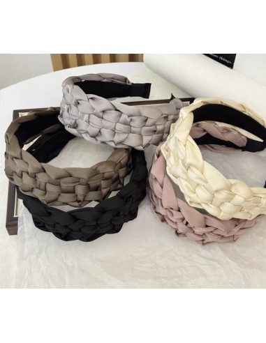 OPASKA do Włosów PLECIONA SZEROKA SATYNA Lolita...