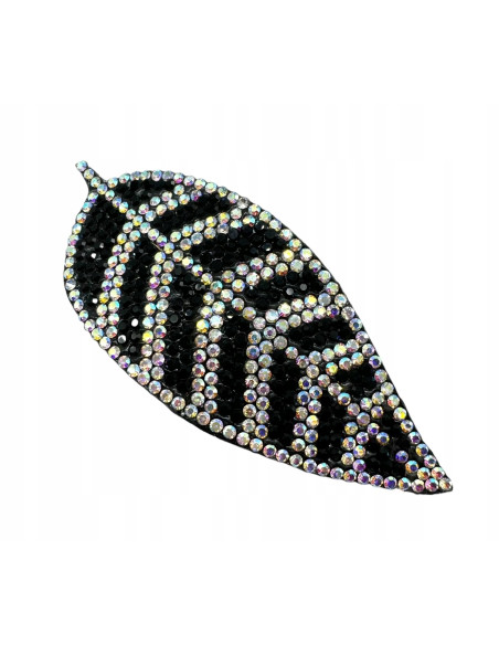 Spinka do włosów CZARNY WIECZOROWY W LIŚĆ LISTEK AKCESORIA LOLITA