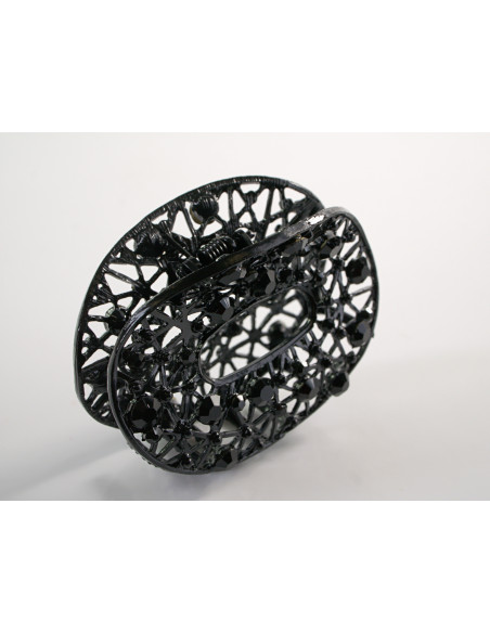 Klamra szczękowa AŻUROWA  do włosów Lolita Accessories CZARNA