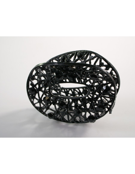 Klamra szczękowa AŻUROWA  do włosów Lolita Accessories CZARNA