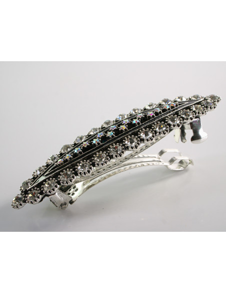 KLAMRA SZCZĘKOWA AZUROWA  LOLITA AKCESORIA SREBRNA Z CYRKONIAMI