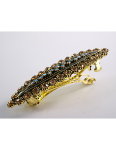 KLAMRA SZCZĘKOWA AZUROWA ZŁOTA LOLITA AKCESORIA Z CYRKONIAMI