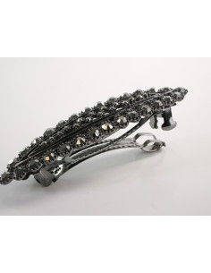 KLAMRA FRANCUSKA AZUROWA  LOLITA AKCESORIA GRAFITOWA Z...