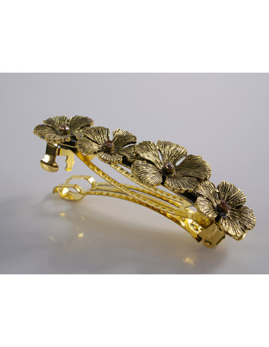 KLAMRA SZCZĘKOWA ZŁOTE KWIATY  LOLITA AKCESORIA...