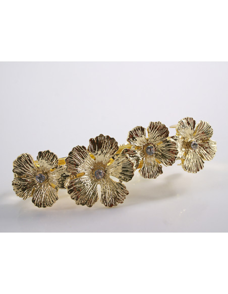 KLAMRA SZCZĘKOWA ZŁOTE KWIATY  LOLITA AKCESORIA ZŁOTY