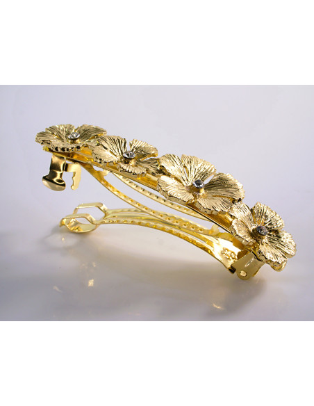 KLAMRA SZCZĘKOWA ZŁOTE KWIATY  LOLITA AKCESORIA ZŁOTY