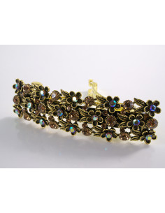 KLAMRA SZCZĘKOWA AZUROWA KWIATUSZKI ZŁOTA LOLITA... 2