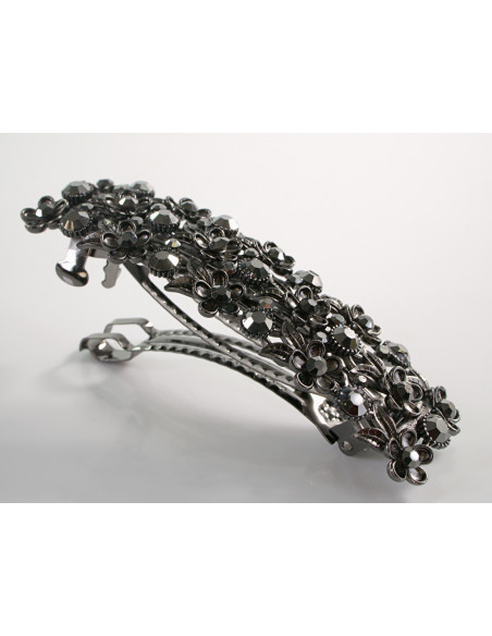 KLAMRA SZCZĘKOWA AZUROWA  LOLITA AKCESORIA KWIATUSZKI  Z CYRKONIAMI