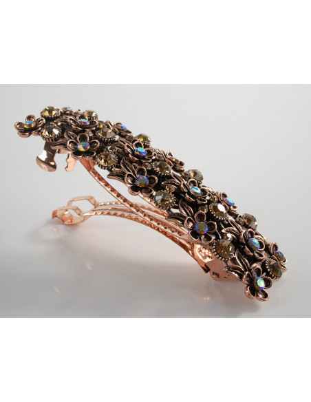KLAMRA SZCZĘKOWA AZUROWA  LOLITA AKCESORIA KWIATUSZKI Z CYRKONIAMI