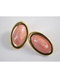 Kolczyki ZŁOTO- ŁOSOSIOWE ELIPSY  LOLITA AKCESORIA STAL...