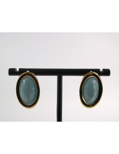 Kolczyki ZŁOTO- TURKUSOWE ELIPSY  LOLITA AKCESORIA STAL... 2