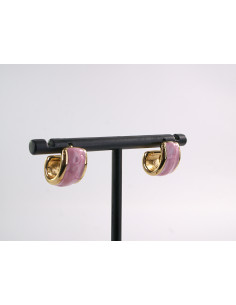 Kolczyki ZŁOTO- RÓŻOWE ZAWIJASY LOLITA AKCESORIA STAL... 2