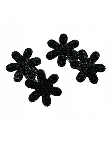Spinki do włosów CZARNE KWIATKI KWIATY KWIAT 2...