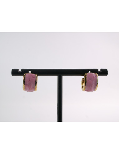 Kolczyki ZŁOTO- RÓŻOWE ZAWIJASY LOLITA...