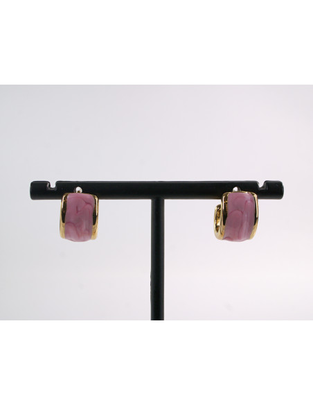 Kolczyki ZŁOTO- RÓŻOWE ZAWIJASY LOLITA AKCESORIA STAL CHIRURGICZNA