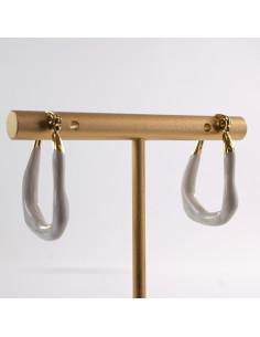 Kolczyki ZŁOTO- BIAŁE KAJDANKI  LOLITA AKCESORIA STAL... 2