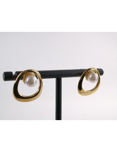 Kolczyki ZŁOTE  MUSZLE Z PERŁĄ  LOLITA AKCESORIA STAL... 2