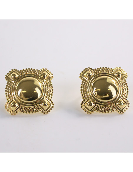 Kolczyki ZŁOTE MARYNARSKIE GUZIKI  LOLITA AKCESORIA STAL CHIRURGICZNA