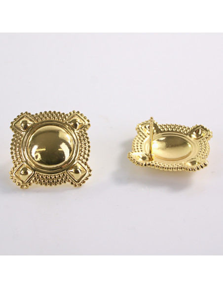 Kolczyki ZŁOTE MARYNARSKIE GUZIKI  LOLITA AKCESORIA STAL CHIRURGICZNA