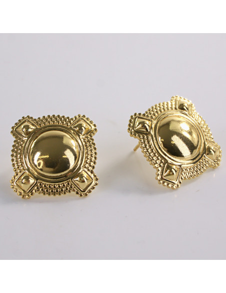 Kolczyki ZŁOTE MARYNARSKIE GUZIKI  LOLITA AKCESORIA STAL CHIRURGICZNA