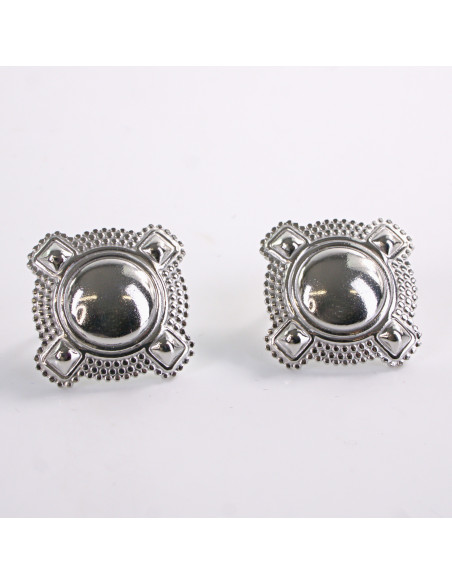 Kolczyki SREBRNE MARYNARSKIE GUZIKI  LOLITA AKCESORIA STAL CHIRURGICZNA