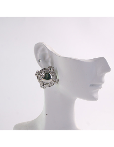 Kolczyki SREBRNE MARYNARSKIE GUZIKI  LOLITA AKCESORIA STAL CHIRURGICZNA