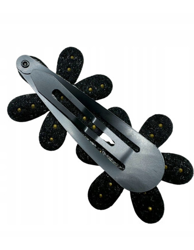 Spinka do włosów CZARNE KWIATKI KWIATY KWIAT...