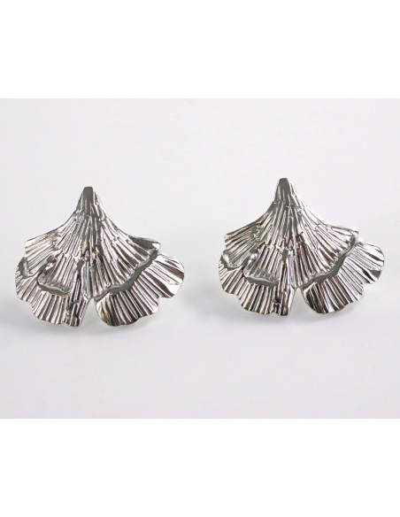 Kolczyki SREBRNE LIŚCIE MIŁORZĘBU LOLITA AKCESORIA STAL CHIRURGICZNA