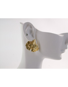 Kolczyki ZŁOTE  LIŚCIE MIŁORZĘBU LOLITA AKCESORIA STAL... 2