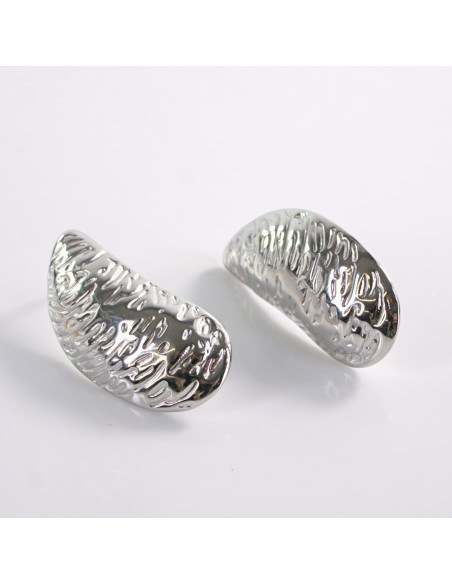 Kolczyki SREBRNE ASYMETRYCZNE KROPLE LOLITA AKCESORIA STAL CHIRURGICZNA